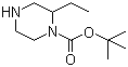 structure of CAS# 393781-71-0, 1-N-Boc-2-乙基哌嗪