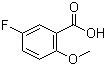 5-氟-2-甲氧基苯甲酸分子结构 (CAS 394-04-7)