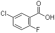 5-氯-2-氟苯甲酸分子结构 (CAS 394-30-9)