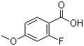 structure of CAS# 394-42-3, 2-氟-4-甲氧基苯甲酸