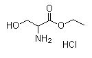 DL-丝氨酸乙酯盐酸盐分子结构 (CAS 3940-27-0)