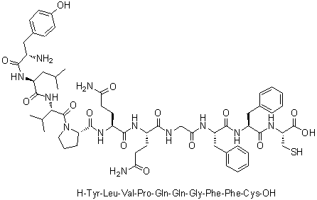 CAS 登录号：395058-91-0, L-酪氨酰-L-亮氨酰-L-缬氨酰-L-脯氨酰-L-谷氨酰胺酰-L-谷氨酰胺酰甘氨酰-L-苯丙氨酰-L-苯丙氨酰-L-半胱氨酸