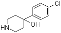 structure of CAS# 39512-49-7, 4-(4-Chlorophenyl)-4-hydroxypiperidine