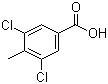 3,5-二氯-4-甲基苯甲酸分子结构 (CAS 39652-34-1)