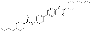 (trans,trans)-4-Butylcyclohexanecarboxylic acid [1,1'-biphenyl]-4,4'-diyl ester molecular structure (CAS 398138-22-2)