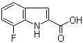 7-氟-1H-吲哚-2-羧酸分子结构 (CAS 399-67-7)