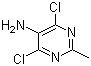 structure of CAS# 39906-04-2, 5-Amino-4,6-dichloro-2-methylpyrimidine