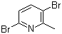 structure of CAS# 39919-65-8, 2,5-Dibromo-6-methylpyridine