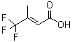 structure of CAS# 400-28-2, (E)-4,4,4-Trifluoro-3-methyl-2-butenoic acid