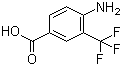 4-氨基-5-三氟甲基苯甲酸分子结构 (CAS 400-76-0)