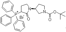 structure of CAS# 400045-51-4, [(3'S)-1'-[(1,1-Dimethylethoxy)carbonyl]-2-oxo[1,3'-bipyrrolidin]-3-yl]triphenyl phosphonium bromide