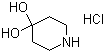 structure of CAS# 40064-34-4, 4,4-Piperidinediol hydrochloride