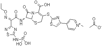 Ceftaroline fosamil acetate molecular structure (CAS 400827-46-5)