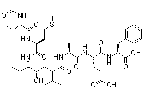 CAS 登录号：400836-30-8, N-乙酰基-L-缬氨酰-L-蛋氨酰-(2S,4S,5S)-5-氨基-4-羟基-6-甲基-2-(1-甲基乙基)庚酰-L-丙氨酰-L-alpha-谷氨酰-L-苯丙氨酸