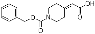 structure of CAS# 40113-03-9, 1-Cbz-Piperidin-4-ylidene-acetic acid