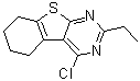 structure of CAS# 401511-17-9, 4-氯-2-乙基-5,6,7,8-四氢-[1]苯并噻吩并[2,3-d]嘧啶