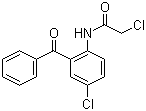 2-(2-氯乙酰氨基)-5-氯二苯甲酮分子结构 (CAS 4016-85-7)