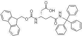 structure of CAS# 401915-55-7, (3S)-3-[芴甲氧羰基]氨基]-6-氧代-6-[(三苯基甲基)氨基]己酸
