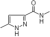 N,5-二甲基-1H-吡唑-3-甲酰胺分子结构 (CAS 4027-55-8)