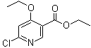 structure of CAS# 40296-47-7, Ethyl 6-chloro-4-ethoxynicotinate