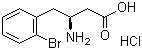 structure of CAS# 403661-76-7, (S)-3-Amino-4-(2-bromophenyl)butyric acid hydrochloride