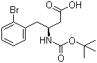 Boc-L-3-Amino-4-(2-bromophenyl)butyric acid molecular structure (CAS 403661-78-9)