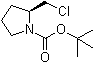 structure of CAS# 403735-05-7, (2S)-2-(Chloromethyl)-1-pyrrolidinecarboxylic acid 1,1-dimethylethyl ester