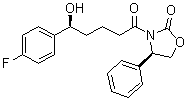 3-[(5S)-(4-Fluorophenyl)-5-hydroxypentanoyl]-(4R)-phenyl-1,3-oxazolidin-2-one molecular structure (CAS 404874-94-8)