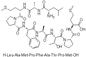 L-Leucyl-L-alanyl-L-methionyl-L-prolyl-L-phenylalanyl-L-alanyl-L-threonyl-L-prolyl-L-methionine molecular structure (CAS 404937-46-8)
