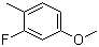 structure of CAS# 405-06-1, 3-Fluoro-4-methylanisole