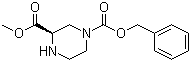 (3R)-1,3-Piperazinedicarboxylic acid 3-methyl 1-(phenylmethyl) ester molecular structure (CAS 405175-79-3)