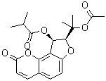 CAS 登录号：40563-28-8, (2'S,3'R)-3'-异丁酰氧基-O-乙酰基-2',3'-二氢山芹醇
