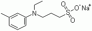 Sodium 3-(N-ethyl-3-methylanilino)propanesulfonate molecular structure (CAS 40567-80-4)