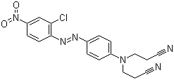 CAS 登录号：4058-30-4, 分散橙 44, 3,3'-[[4-[(2-氯-4-硝基苯基)偶氮]苯基]亚氨]二丙腈