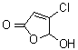 structure of CAS# 40636-99-5, 4-氯-5-羟基-2(5H)-呋喃酮