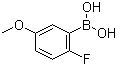 structure of CAS# 406482-19-7, 2-氟-5-甲氧基苯硼酸