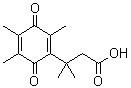 3-甲基-3-(2,4,5-三甲基-3,6-二氧代环己-1,4-二烯-1-基)丁酸分子结构 (CAS 40662-29-1)