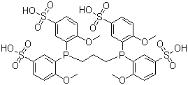 CAS # 406939-32-0, 3,3',3'',3'''-(1,3-Propanediyldiphosphinidyne)tetrakis[4-methoxybenzenesulfonic acid]