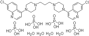 structure of CAS# 4085-31-8, Piperaquine phosphate