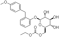 依碳酸舍格列净分子结构 (CAS 408504-26-7)