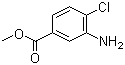 Methyl 3-amino-4-chlorobenzoate molecular structure (CAS 40872-87-5)