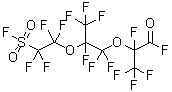 structure of CAS# 4089-58-1, 2,3,3,3-Tetrafluoro-2-[1,1,2,3,3,3-hexafluoro-2-[1,1,2,2-tetrafluoro-2-(fluorosulfonyl)ethoxy]propoxy]propionyl fluoride