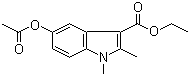 structure of CAS# 40945-79-7, Ethyl 5-acetyloxy-1,2-dimethylindole-3-carboxylate