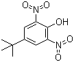 4-叔丁基-2,6-二硝基苯酚分子结构 (CAS 4097-49-8)