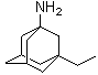 1-氨基-3-乙基金刚烷分子结构 (CAS 41100-45-2)