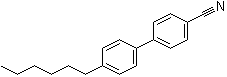 structure of CAS# 41122-70-7, 4-Hexyl-4'-cyanobiphenyl