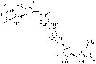 二鸟苷 5',5'''-四联磷酸酯分子结构 (CAS 4130-19-2)