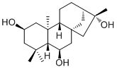 2,6,16-贝壳杉烯三醇分子结构 (CAS 41530-90-9)