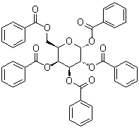 structure of CAS# 41545-55-5, 五-O-苯甲酰基-alpha-D-吡喃半乳糖