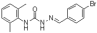 structure of CAS# 415687-81-9, 2-[(4-Bromophenyl)methylene]-N-(2,6-dimethylphenyl)hydrazinecarboxamide